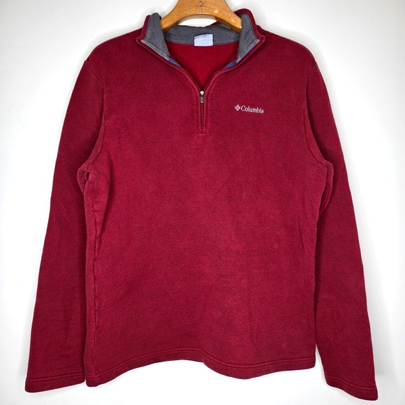 Columbia Other - Columbia Mens Great Hart Mountain Sweatshirt Sz M Red 1/4 Zip Pullover Outdoor